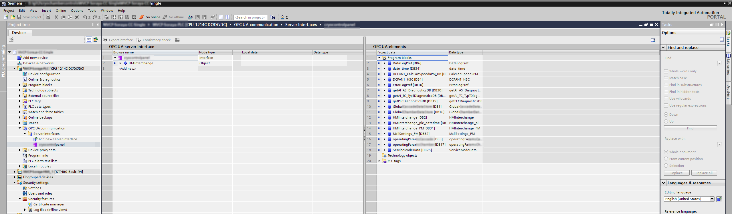 TIA Portal OPC UA Server Interfaces