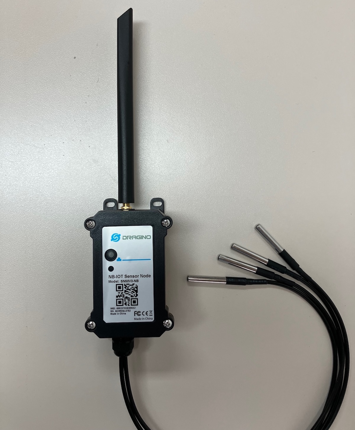 NB-IoT Sensor mit vier Temperaturfühlern